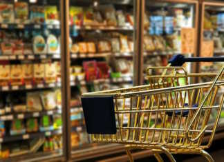 Fazendo compras em um supermercado na Austrália