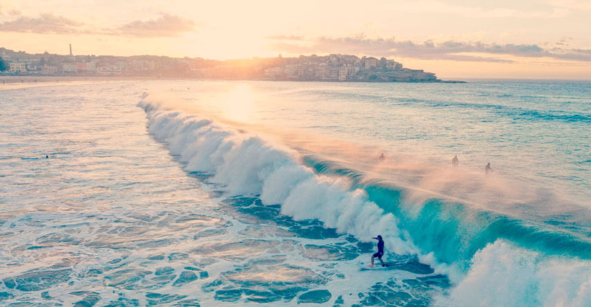surf em bondi beach austrália