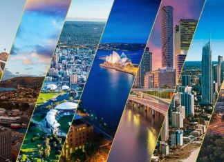 As 8 melhores cidades da Austrália para fazer intercâmbio 7 cidades da Austrália uma ao lado da outra