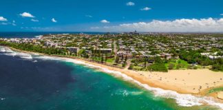 Vista panorâmica da cidade de Sunshine Coast