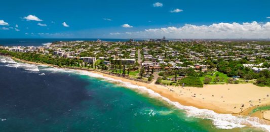 Vista panorâmica da cidade de Sunshine Coast