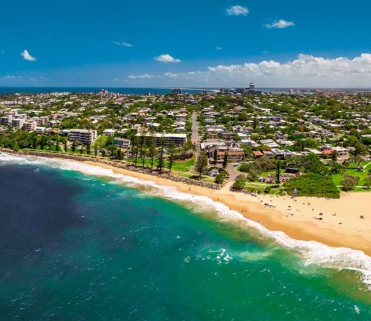 Vista panorâmica da cidade de Sunshine Coast