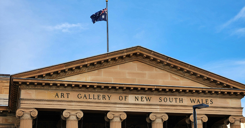 Imagem do prédio da galeria de arte de Nova Gales do Sul